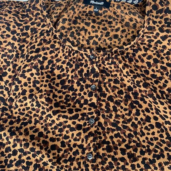 Madewell Peyton Top in Leopard Print, Size Small - Picture 8 of 10